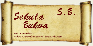 Sekula Bukva vizit kartica
